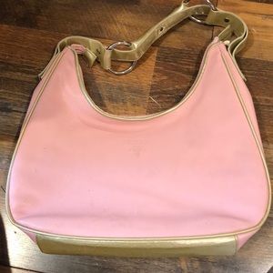 pink shoulder “prada” bag